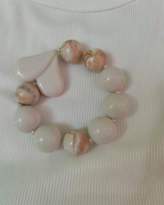 Bracciale sfere panna 