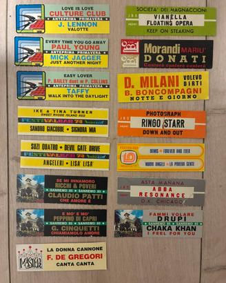 15 etichette varie per jukebox