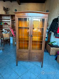Vetrinetta antica in legno e vetro