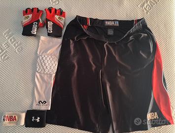 Pantaloncini NBA +gomitiera + polsiera + guanti sp