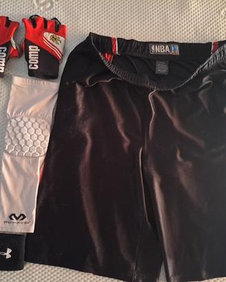Pantaloncini NBA +gomitiera + polsiera + guanti sp