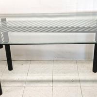 Tavolo piano cristallo molato Design anni ‘60