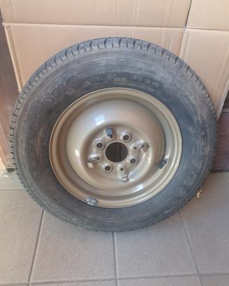 Ruota di scorta vintage/ cerchio fiat 145 R12 72 S