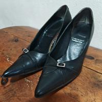 scarpe nere in pelle 