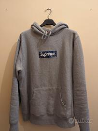 Felpa Supreme Bandana Box Logo Hooded grigia