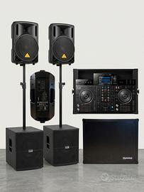 NOLEGGIO SET AUDIO E CONSOLE COMPLETO DJ