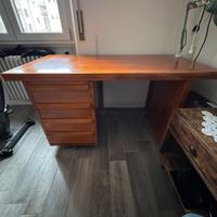 Scrivania Castelli Bologna anni 60 legno noce
