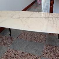 Tavolino basso in marmo e ferro battuto X AMATORI