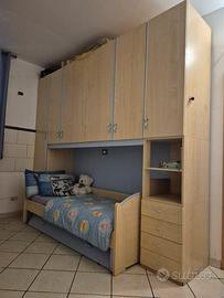 armadio a ponte con letto