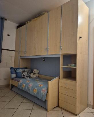 armadio a ponte con letto