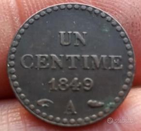 Francia un centime 1849