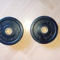 Coppia di pesi a disco in gomma e acciaio da 1 Kg 