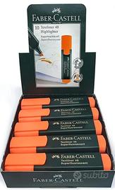 scatola 10 evidenziatori faber castell arancioni 