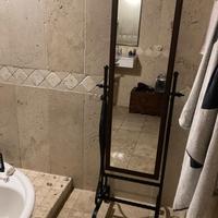 Specchio in legno e ferro