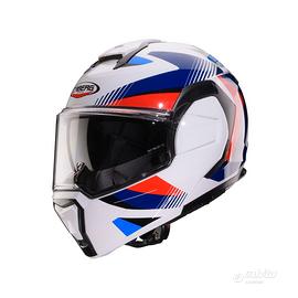 Casco Apribile CABERG TRIP BIANCO BLU ROSSO