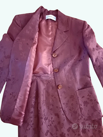Tailleur Jacquard Vintage misto lino/viscosa Tg 44