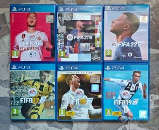 Lotto di 6 giochi FIFA per PS4