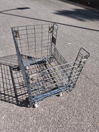 cesta container pieghevoli con ruote 