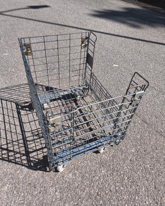 cesta container pieghevoli con ruote 