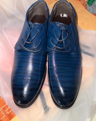SCARPE BLU E NERE DA CERIMONIA UOMO 45