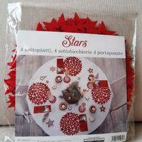 4 sottopiatti, 4 sottobicchieri e 4 portaposate