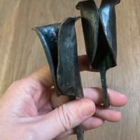 Set 2 Porta candele ferro battuto da muro