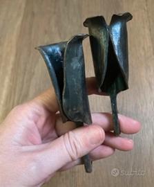 Set 2 Porta candele ferro battuto da muro