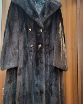 Pelliccia artigianale in vero visone - lunga 110cm