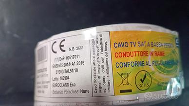Cavo tv Sat classe A, 5,1 mm, 10 metri, nuovo