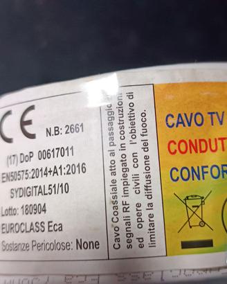 Cavo tv Sat classe A, 5,1 mm, 10 metri, nuovo