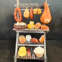Banco salumi e formaggi per presepe