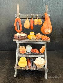 Banco salumi e formaggi per presepe