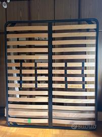 Rete letto matrimoniale doghe legno
