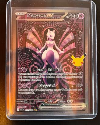 Mewtwo Ex Pokemon 30 anniversario Nuova