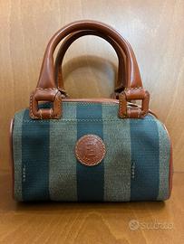 Fendi Pequin Mini Boston Bag