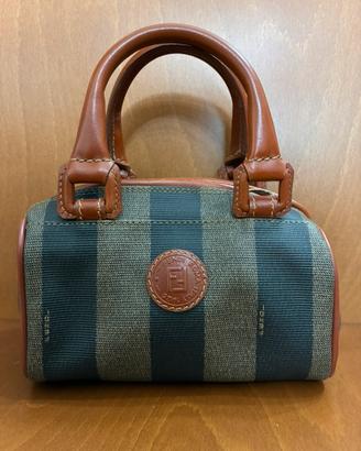 Fendi Pequin Mini Boston Bag