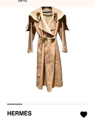 HERMÈS  CAPPOTTO DOUBLE FACE CASHMERE 80%
