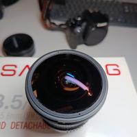 obiettivo Samyang fish-eye 3.5-8mm x Canon