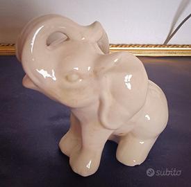 Elefante bianco ceramica vintage 