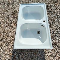 lavello cucina smaltato bianco