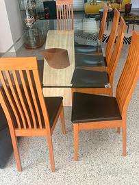 Tavolo da pranzo con 6 sedie