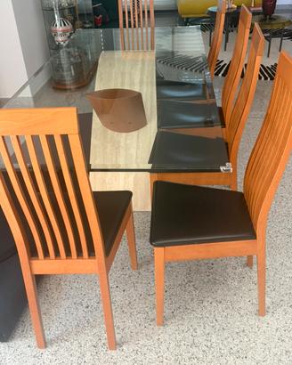 Tavolo da pranzo con 6 sedie