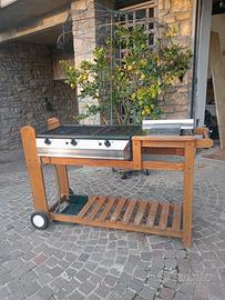 Barbecue a gas e carbonella