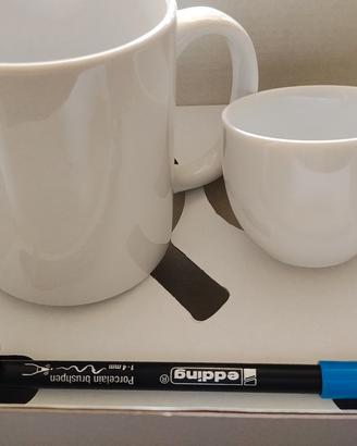 set pittura tazze 