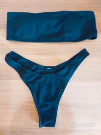 Costume donna bikini nero brasiliana a fascia