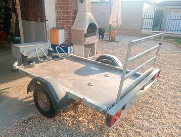 Carrello porta moto e oggetti multiuso