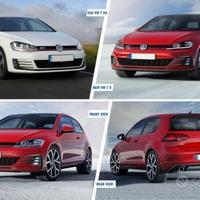 PARAURTI GOLF 7 VII con GRIGLIA FENDINEBBIA GTI