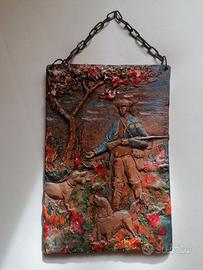 Terracotta Quadro Originale Artigianato Nuovo