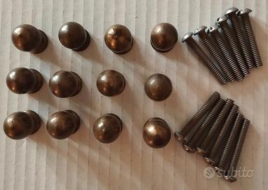 Pomelli Vintage in Ottone Pieno per Mobili + Viti