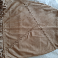 Gonna scamosciata con frange tg M indiana